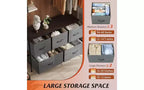 Commode de chambre DEXYLLO avec 5 tiroirs, unité de rangement haute, commode en tissu