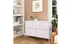 Commode de chambre DEXYLLO avec 5 tiroirs, unité de rangement haute, commode en tissu