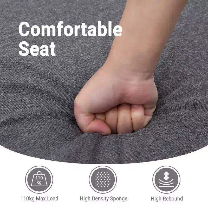 vidaXL Fauteuil inclinable en tissu marron moderne - Grand confort et dossier et repose-pieds réglables, rembourrage épais, revêtement durable avec poches latérales