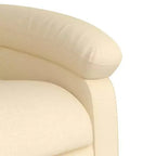 vidaXL Fauteuil inclinable électrique releveur crème – Aide au levage électrique, inclinaison manuelle, fauteuil rembourré en tissu pour personnes âgées, cadre robuste