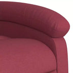 vidaXL Fauteuil de massage inclinable et releveur électrique - Tissu rouge bordeaux, releveur motorisé, inclinable, vibrant, Home Cinéma