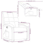 vidaXL Fauteuil de massage inclinable et releveur électrique - Tissu rouge bordeaux, releveur motorisé, inclinable, vibrant, Home Cinéma
