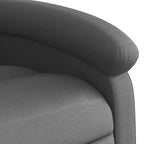 vidaXL Fauteuil inclinable de massage électrique en cuir véritable gris