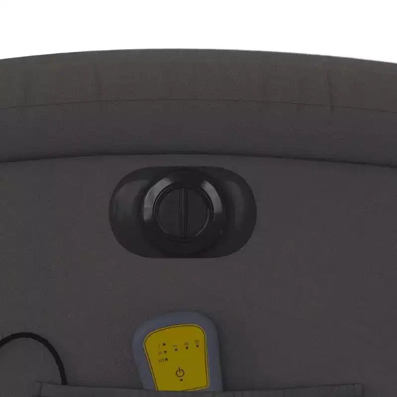 vidaXL Fauteuil inclinable de massage électrique en cuir véritable gris