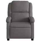 vidaXL Fauteuil inclinable de massage électrique en cuir véritable gris