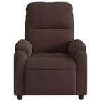 vidaXL Fauteuil inclinable de massage - Fauteuil inclinable manuel en microfibre marron avec massage vibrant et poche latérale pour salon, salle de détente