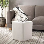 Pouf Cierra en forme de losange - OTT7503 - Ivoire - Safavieh