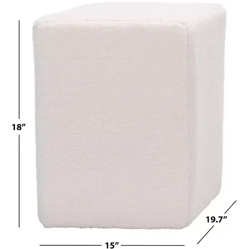Pouf Cierra en forme de losange - OTT7503 - Ivoire - Safavieh