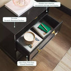 Table de chevet de style ferme moderne avec étagère ouverte pour la chambre à coucher