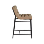 Tabouret de comptoir en cuir végétalien Burke Tan de Meridian Furniture