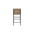 Tabouret de comptoir en cuir végétalien Burke Tan de Meridian Furniture