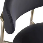 Meridian Furniture, Tabouret de comptoir Lupita en cuir vegan noir, Lot de 2