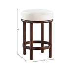 Meridian Furniture, Tabouret de comptoir Monette en velours crème