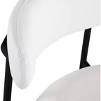 Meridian Furniture, Tabouret de comptoir Lupita en cuir vegan blanc, Lot de 2