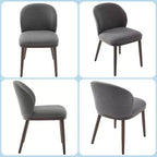 Lot de 2 chaises de salle à manger modernes, chaises rembourrées avec pieds en bois, dossier ergonomique, capacité de 120 kg pour cuisine, salle à manger, restaurant
