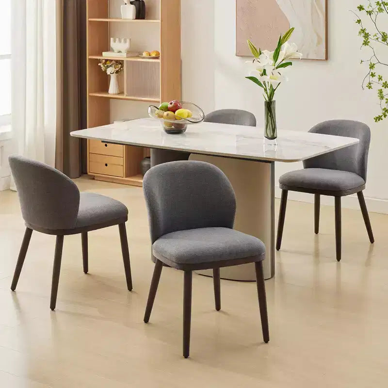 Lot de 2 chaises de salle à manger modernes, chaises rembourrées avec pieds en bois, dossier ergonomique, capacité de 120 kg pour cuisine, salle à manger, restaurant