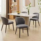 Lot de 2 chaises de salle à manger modernes, chaises rembourrées avec pieds en bois, dossier ergonomique, capacité de 120 kg pour cuisine, salle à manger, restaurant