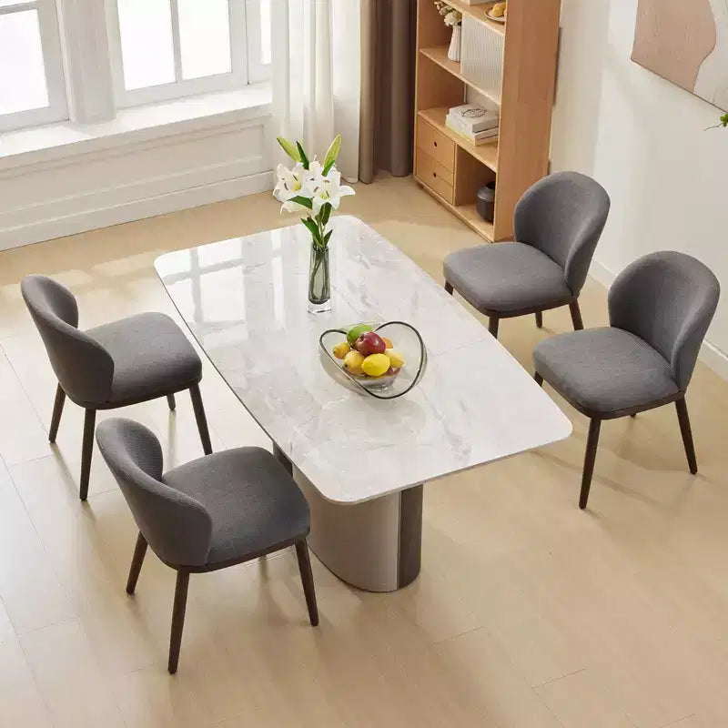 Lot de 2 chaises de salle à manger modernes, chaises rembourrées avec pieds en bois, dossier ergonomique, capacité de 120 kg pour cuisine, salle à manger, restaurant
