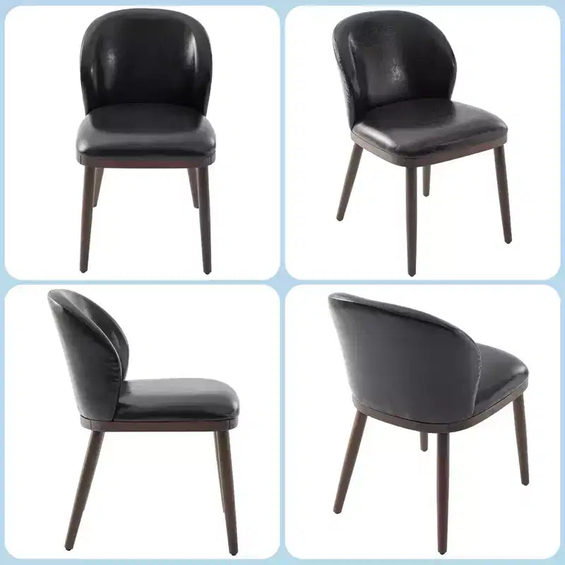 Lot de 2 chaises de salle à manger modernes, chaises rembourrées avec pieds en bois, dossier ergonomique, capacité de 120 kg pour cuisine, salle à manger, restaurant