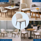 Lot de 2 chaises de salle à manger modernes, chaises rembourrées avec pieds en bois, dossier ergonomique, capacité de 120 kg pour cuisine, salle à manger, restaurant