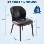 Lot de 2 chaises de salle à manger modernes, chaises rembourrées avec pieds en bois, dossier ergonomique, capacité de 120 kg pour cuisine, salle à manger, restaurant