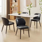 Lot de 2 chaises de salle à manger modernes, chaises rembourrées avec pieds en bois, dossier ergonomique, capacité de 120 kg pour cuisine, salle à manger, restaurant
