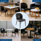 Lot de 2 chaises de salle à manger modernes, chaises rembourrées avec pieds en bois, dossier ergonomique, capacité de 120 kg pour cuisine, salle à manger, restaurant