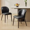 Modern Dining Chairs Set of 2, Upholstered Chairs with Wood Legs, Ergonomic Back Support, 265Lbs Capacity for Kitchen Dining Room Restaurant