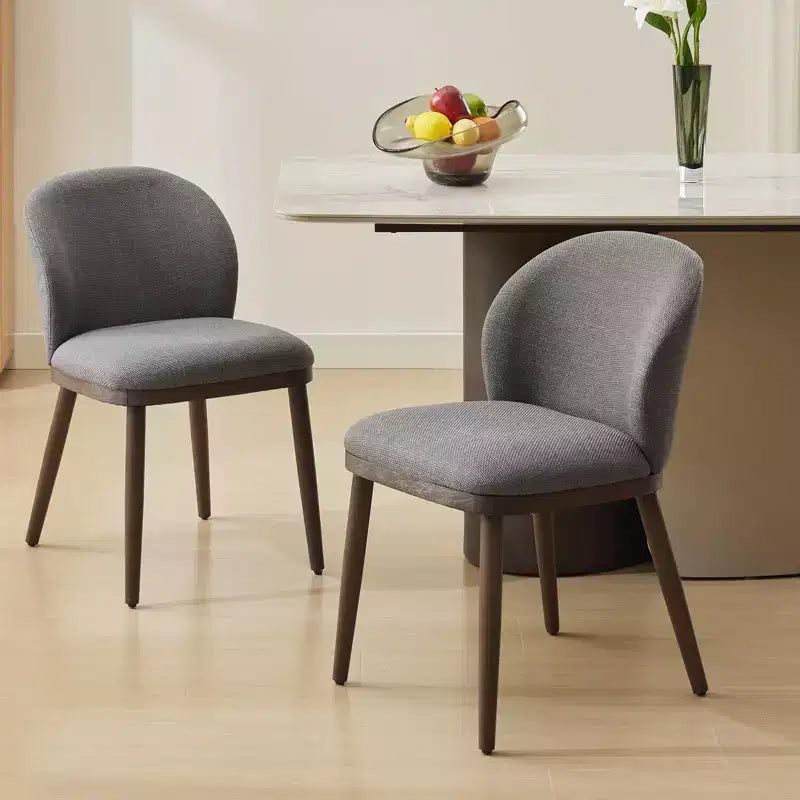 Lot de 2 chaises de salle à manger modernes, chaises rembourrées avec pieds en bois, dossier ergonomique, capacité de 120 kg pour cuisine, salle à manger, restaurant