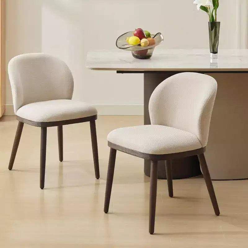Lot de 2 chaises de salle à manger modernes, chaises rembourrées avec pieds en bois, dossier ergonomique, capacité de 120 kg pour cuisine, salle à manger, restaurant