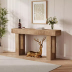 Console de 160 cm de long - Table d'entrée en bois style ferme, Table de canapé vintage derrière le canapé pour le salon, le couloir