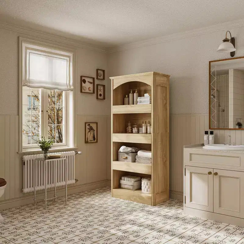 Meuble de rangement de salle de bain en bois Famapy – Étagères, organisateur de tiroir pour articles de toilette