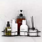 Étagère murale de salle de bain, panier de douche, étagère de rangement triangulaire sans perçage pour salle de bain et cuisine, accessoires de salle de bain