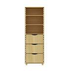 Famapy Armoire de rangement en bois massif réglable - Étagère multi-niveaux avec tiroirs pour bureau et espaces de vie Meuble d'angle