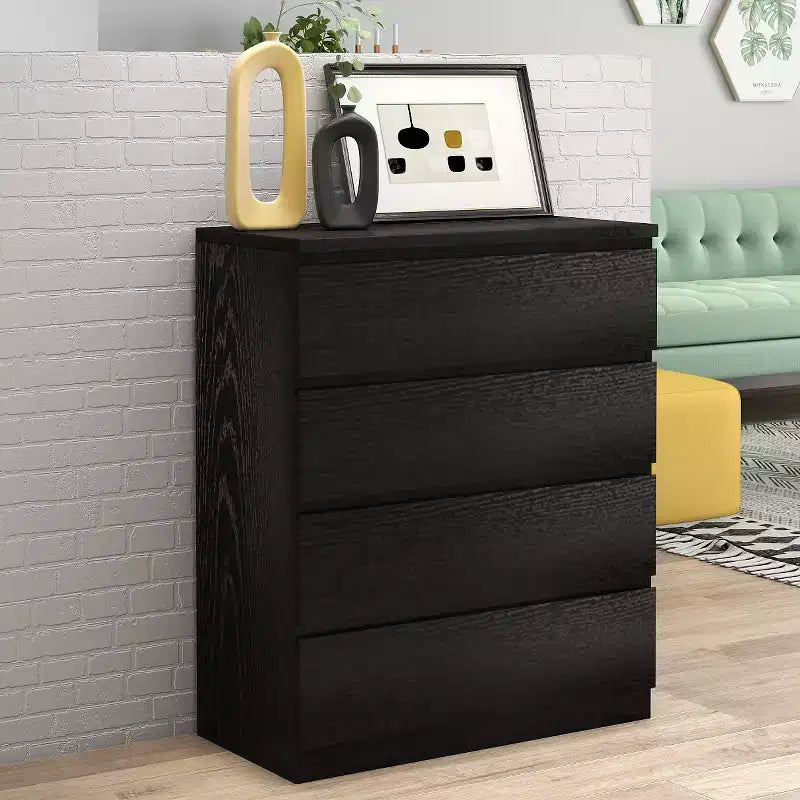 GDFStudio Ornn Commode moderne 80 cm avec 4 tiroirs et sans poignée