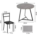 GustoWave - Ensemble table à manger et 2 chaises