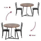 GustoWave - Ensemble table à manger et 2 chaises