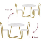 GustoWave - Ensemble table à manger et 2 chaises