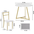 GustoWave - Ensemble table à manger et 2 chaises