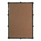 Miroir en bois perlé chic à cadre chevillée Storied Home, noir