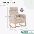 Fauteuil à bascule avec repose-pieds, fauteuils à bascule de chambre d'enfant à dossier haut, fauteuil à bascule planeur avec poche, fauteuil d'allaitement pour salon