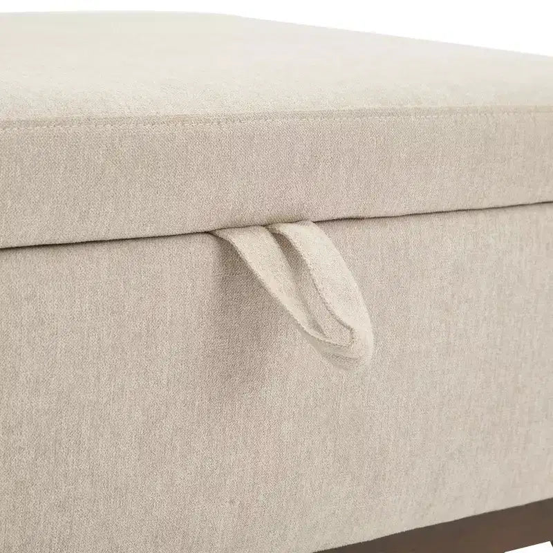 Banc ottoman de rangement carré rembourré Zeus & Ruta de style moderne du milieu du siècle pour entrée, salon ou espace familial
