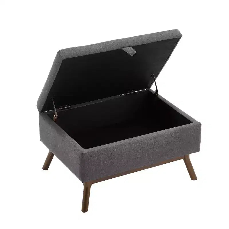 Banc ottoman de rangement carré rembourré Zeus & Ruta de style moderne du milieu du siècle pour entrée, salon ou espace familial