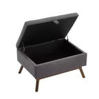 Banc ottoman de rangement carré rembourré Zeus & Ruta de style moderne du milieu du siècle pour entrée, salon ou espace familial