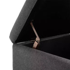 Banc ottoman de rangement carré rembourré Zeus & Ruta de style moderne du milieu du siècle pour entrée, salon ou espace familial
