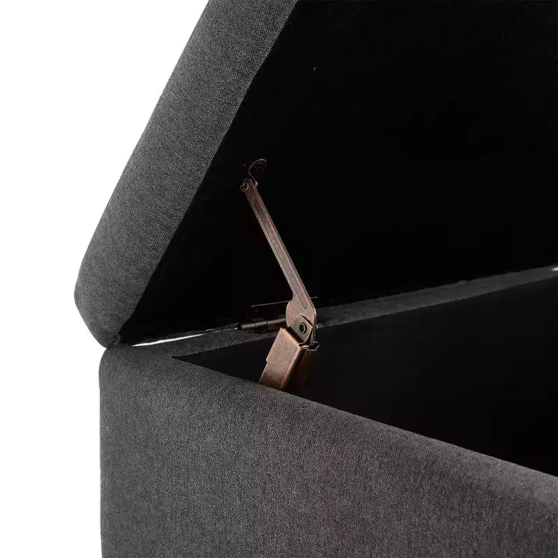 Banc ottoman de rangement carré rembourré Zeus & Ruta de style moderne du milieu du siècle pour entrée, salon ou espace familial