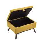 Banc ottoman de rangement carré rembourré Zeus & Ruta de style moderne du milieu du siècle pour entrée, salon ou espace familial