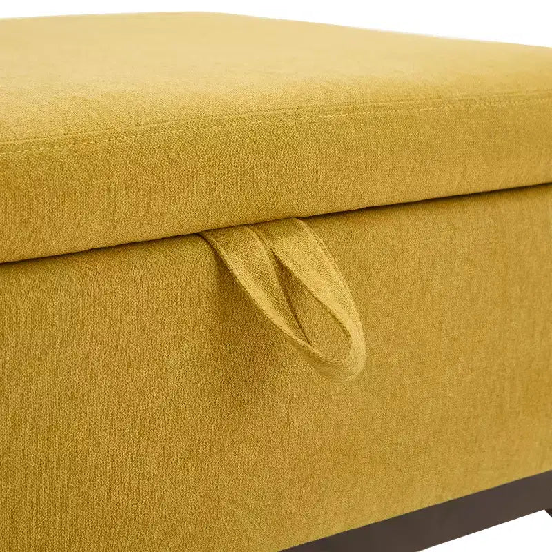 Banc ottoman de rangement carré rembourré Zeus & Ruta de style moderne du milieu du siècle pour entrée, salon ou espace familial