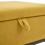 Banc ottoman de rangement carré rembourré Zeus & Ruta de style moderne du milieu du siècle pour entrée, salon ou espace familial