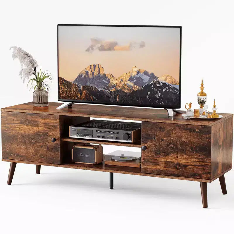 Meuble TV MAYEERTY - Rangement et présentation, pour salon et bureau